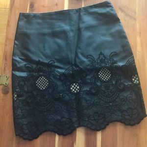 Black mini skirt